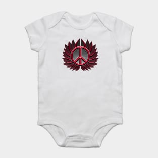 peace symbol flower Baby Bodysuit